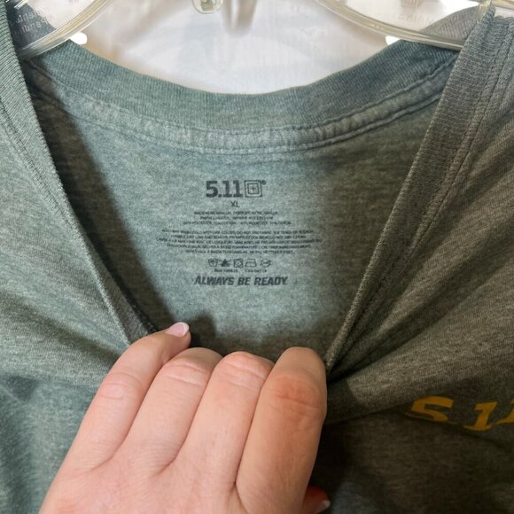 5.11 Tactical Green T-Shirt "Give Me Liberty Or Give Me Death" Graph Size XL - Picture 5 of 5